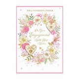Simon Elvin Isabel Garden Wreath Engagement Card (Pack of 6)
