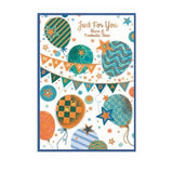 Simon Elvin Isabel Garden Balloons Birthday Card (Pack of 6)