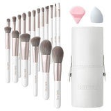 Livingandhome 18pcs Professional Makeup Brush Set- White