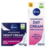 NIVEA 24h Moisture Nourishing Day & Night Cream Duo Bundle
