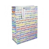 Eurowrap Metallic Happy Birthday Gift Bag (Pack of 6) (M)