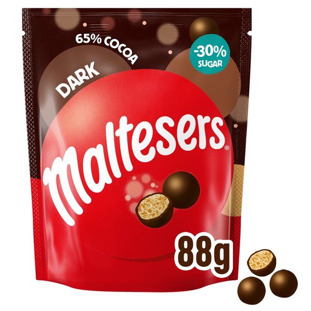 Maltesers Dark Chocolate &amp;amp; Honeycomb Bites 65% Cocoa Pouch Bag   88g