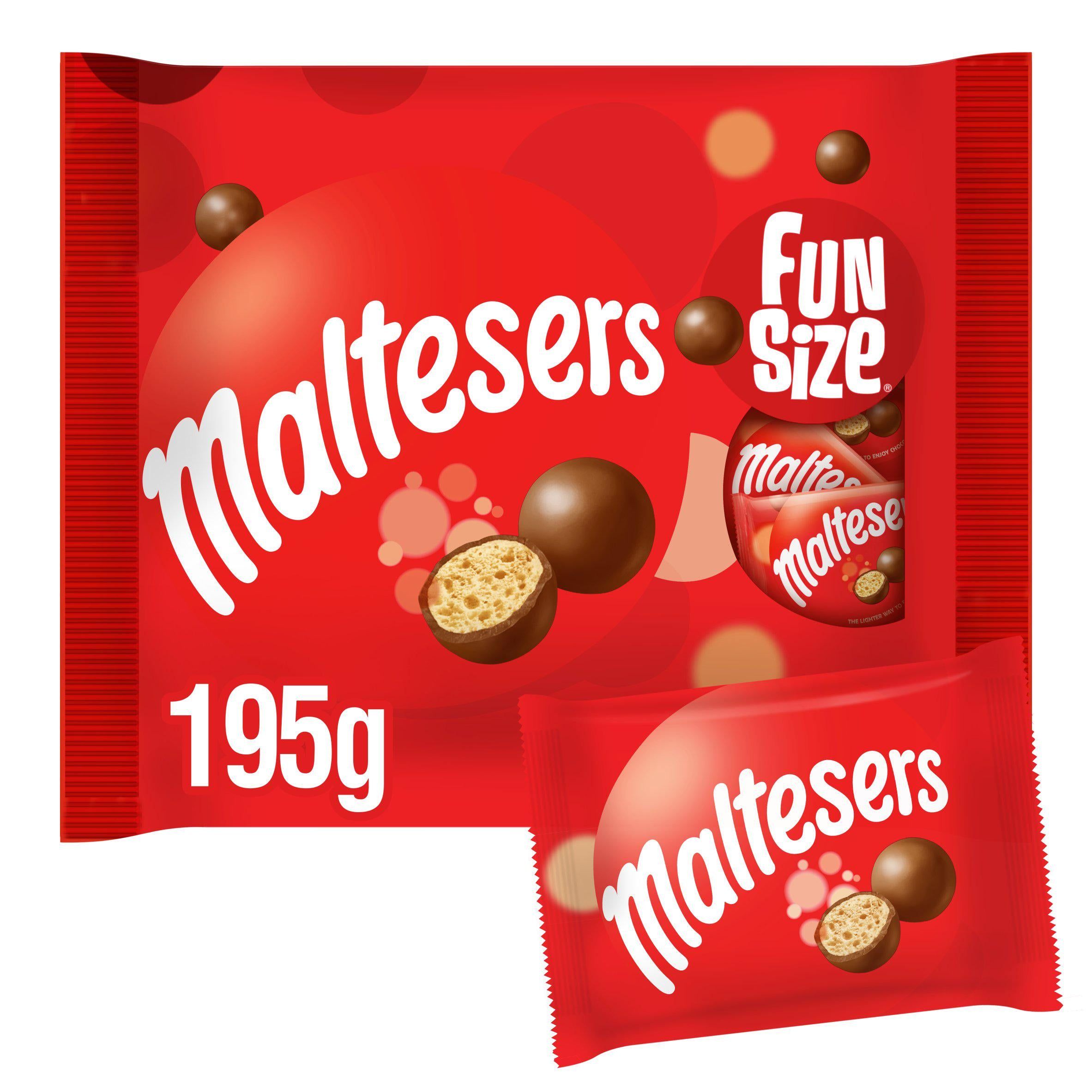 Maltesers Milk Chocolate &amp;amp; Honeycomb Funsize Snack Bags Fairtrade 214.5g
