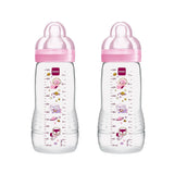 MAM Easy Active Baby Bottle 330ml 2 Pack &amp;ndash; Pink