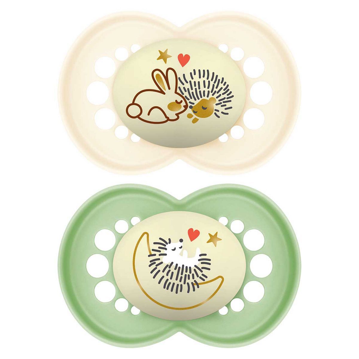 MAM Night 6+ Months Soother 2 Pack - Unisex