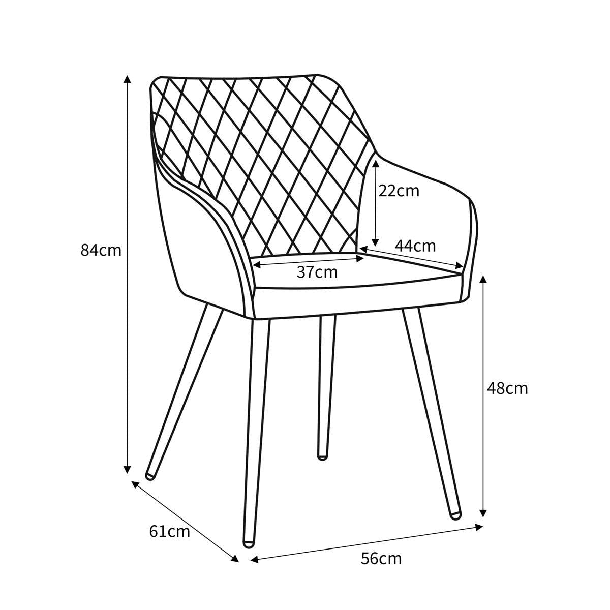 Marina Green Velvet Quilted Dining Chair, 2 Pack