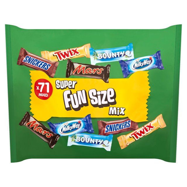 Mars Twix Bounty Snickers Milky Way Funsize Chocolate  Bars Party Bag   1.425kg
