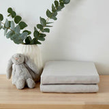 Martex Baby Twin Pack Fitted Sheet Cotbed Grey
