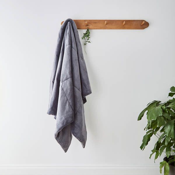 Martex Plush Lux Blanket Charcoal Grey