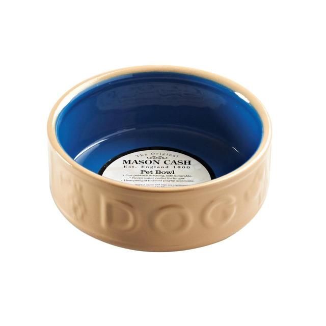 Mason Cash Lettered Cane &amp;amp; Blue Dog Bowl 18cm