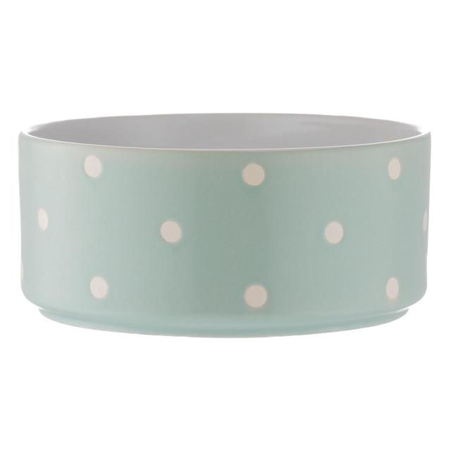Mason Cash Polka Dot Sage Pet Bowl