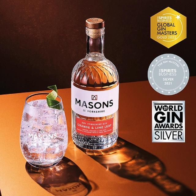 Masons of Yorkshire Orange &amp;amp; Lime Leaf Gin   70cl