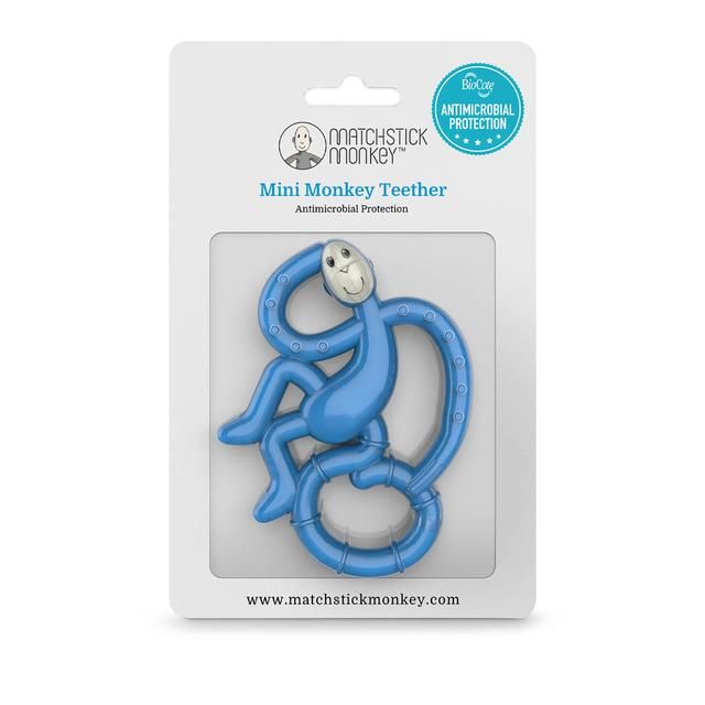 Matchstick Monkey Mini Monkey Teether - Blue