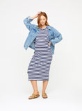 MATERNITY Nursing Stripe Sleeveless Ribbed Dress 22
