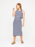 MATERNITY Nursing Stripe Sleeveless Ribbed Dress 22
