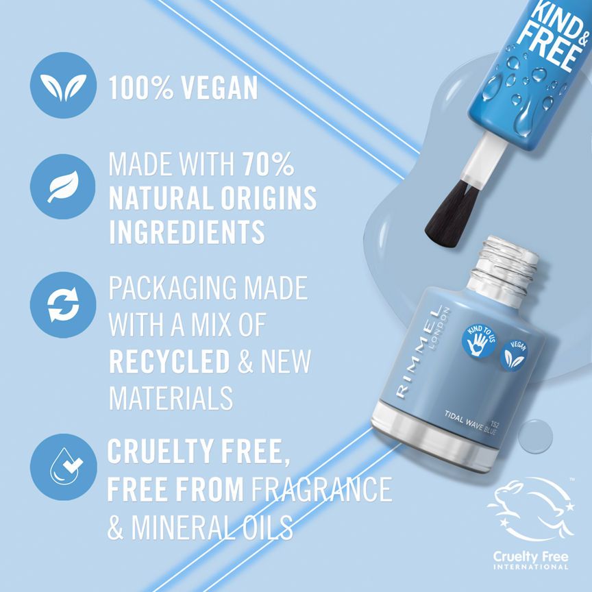 Max Factor Kind &amp;amp; Free Nail Polish Tidal Wave Blue 8ml