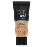 Maybelline Fit Me Matte &amp;amp; Poreless Liquid Foundation 30ml 124 Soft Sand