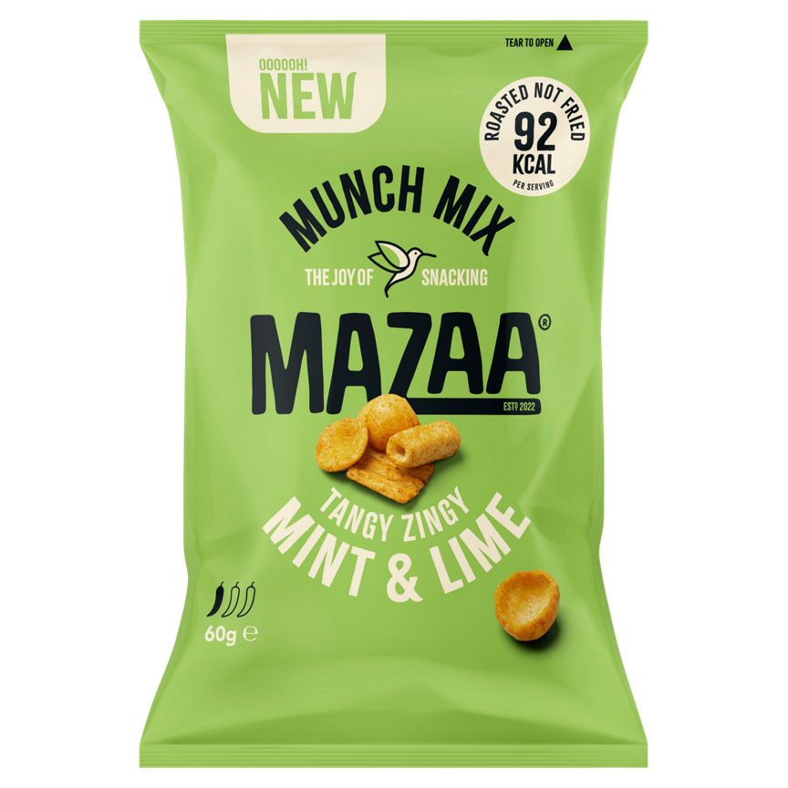 Mazaa Munch Mix Tangy Zingy Mint &amp;amp; Lime 60g