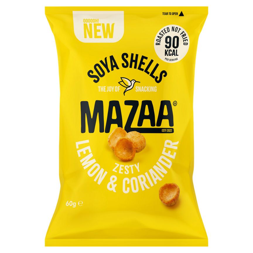 Mazaa Soya Shells Zesty Lemon &amp;amp; Coriander 60g