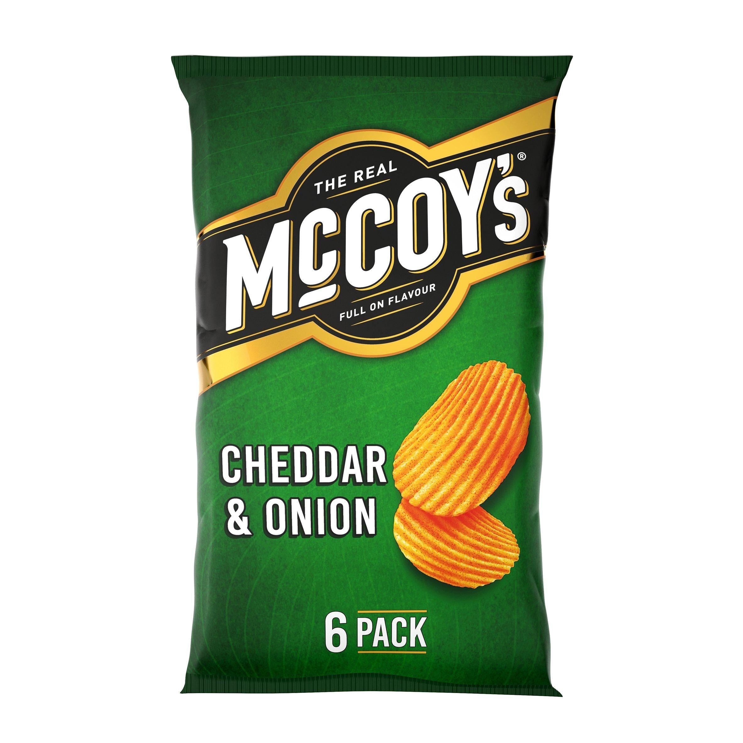 McCoy's Cheddar &amp;amp; Onion Variety Pack Crisps 6x25g