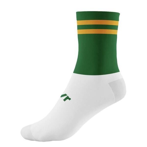 McKeever Adult Pro Bar Mid Calf Socks (7-11) Green/Gold/White / 1EA