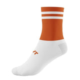 McKeever Adult Pro Bar Mid Calf Socks (7-11) Orange/White / 1EA