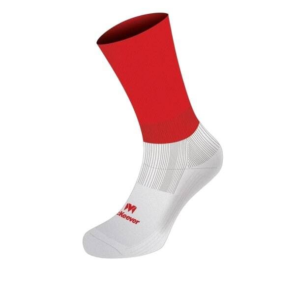 McKeever Adult Pro Mid Calf Socks (7-11) Red/White / 300.0EA