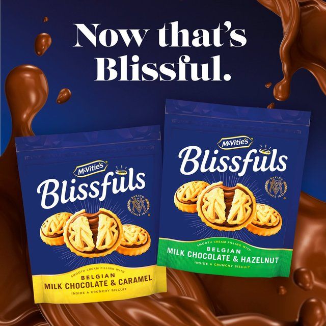 McVitie's Blissfuls Belgian Milk Chocolate &amp;amp; Hazelnut Biscuits    172g