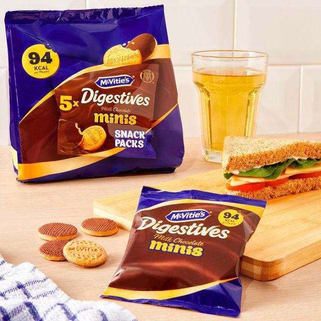 McVitie's Chocolate Digestive Mini's Multipack Biscuits   5 x 19g