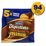 McVitie's Digestives 5 Milk Chocolate Minis Snack Packs 95g
