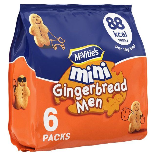 McVitie's Mini Gingerbread Men Multipack Biscuits   6 x 25g