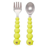 Melii Silicone and Stainless Steel Spoon &amp;amp; Fork