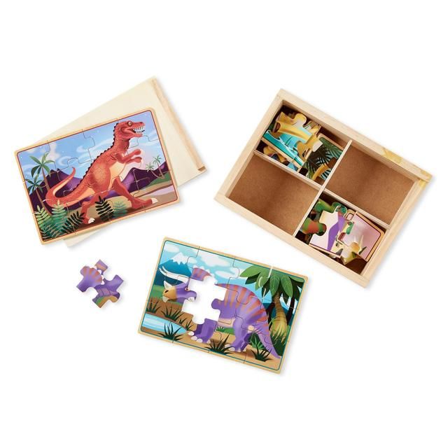 Melissa &amp;amp; Doug Dinosaurs Puzzles in a Box 3yrs+