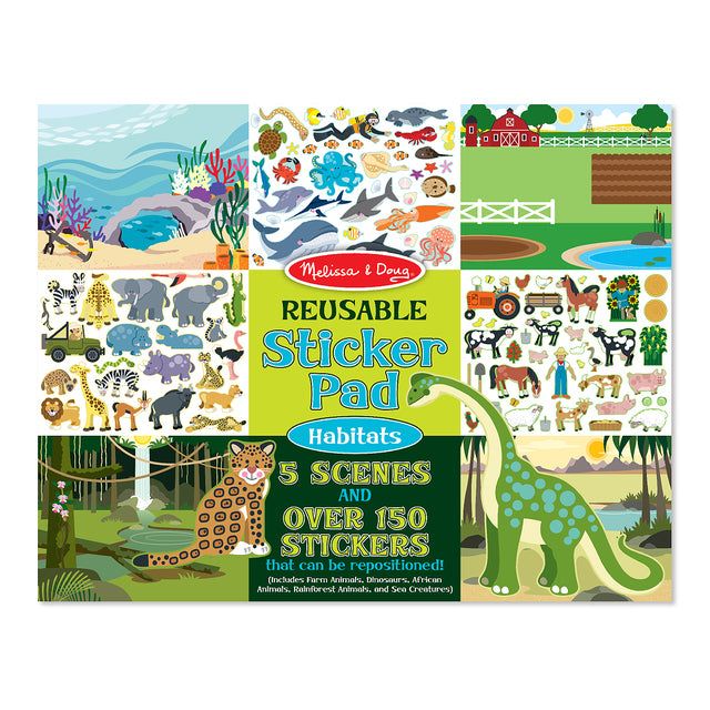 Melissa &amp;amp; Doug Reusable Sticker Pad Habitats 3yrs+
