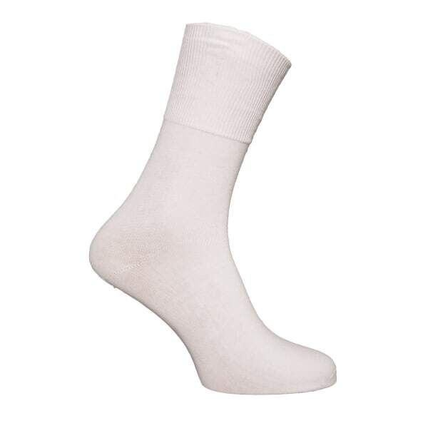 Mens Non Elastic Diabetic Socks (Pack Of 6) (UK Shoe 6-11) White / 1EA