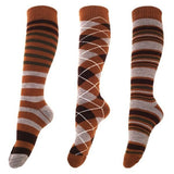 Mens Patterned Wellington Boot Socks (3 Pairs) (6-11) Beige / 0.10EA
