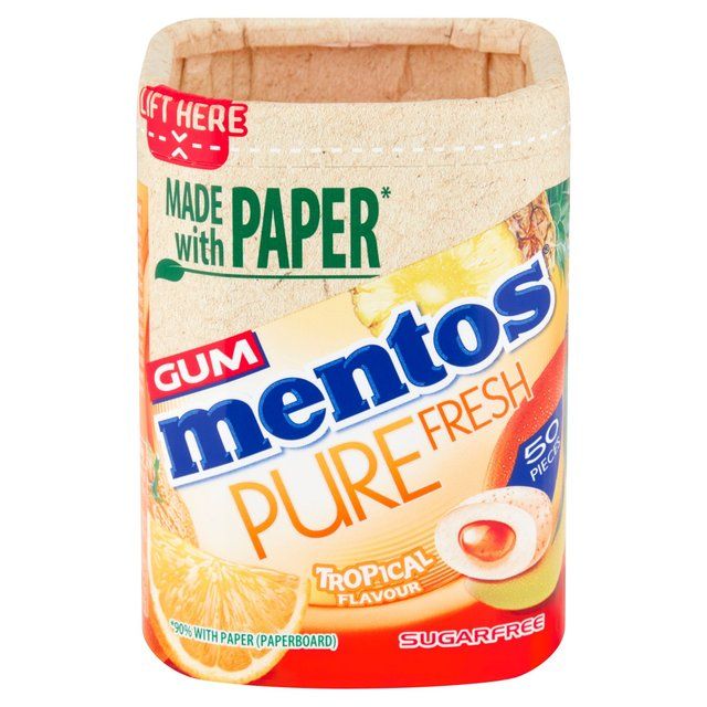 Mentos Gum Pure Fresh Tropical Chewing Gum   100g
