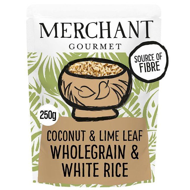 Merchant Gourmet Coconut &amp;amp; Lime Wholegrain &amp;amp; White Microwave Rice    250g