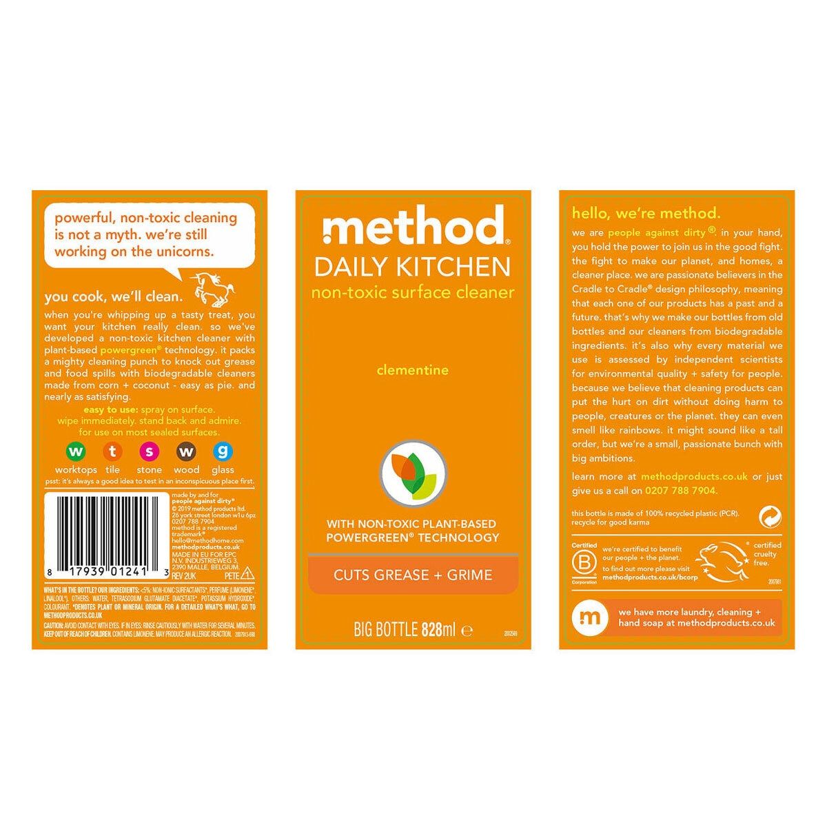 Method Mixed Pack Spray, 3 x 828ml
