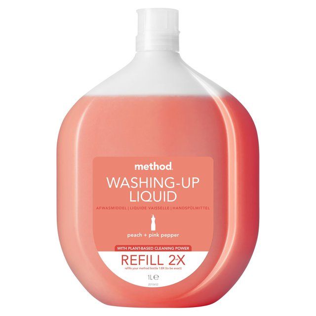 Method Washing Up Liquid Refill Peach &amp;amp; Pink Pepper   1L