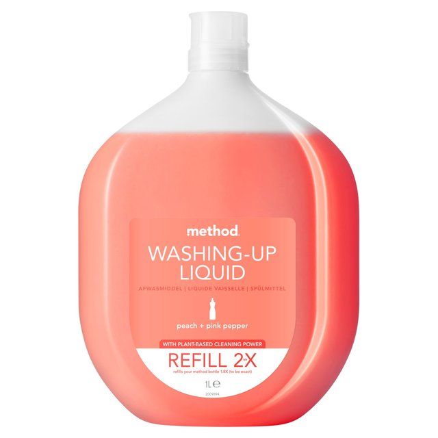 Method Washing Up Liquid Refill Peach &amp;amp; Pink Pepper   1L