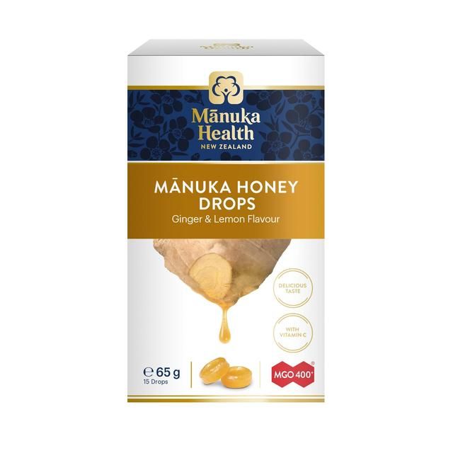 MGO 400+ Manuka Honey Drops with Ginger &amp;amp; Lemon   65g