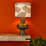 Miho Black &amp;amp; Bronze Table Lamp with Fabric Shade
