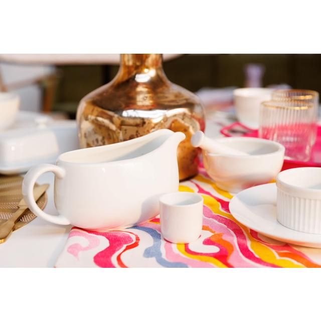 Mikasa Chalk Porcelain Gravy/Sauce Boat 700ml Labelled