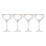 Mikasa Sorrento 4pc Champagne Coupe Glasses 350ml Gift boxed   4 per pack