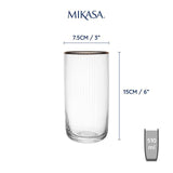 Mikasa Sorrento 4pc Highball Glasses 510ml Gift boxed   4 per pack