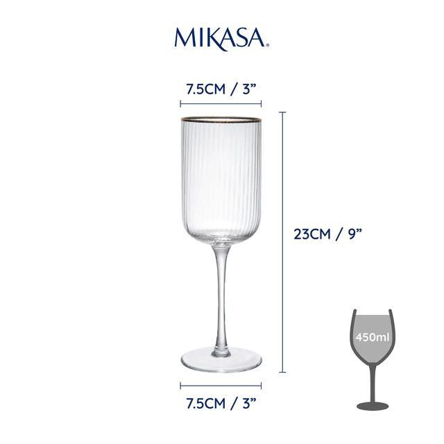 Mikasa Sorrento 4pc Red Wine Glasses 450ml Gift boxed   4 per pack