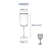 Mikasa Sorrento 4pc White Wine Glasses 400ml Gift boxed   4 per pack