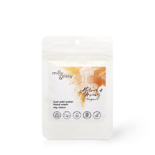 milly&amp;amp;sissy Hand Wash Set: 3 x 40g Refills + 500ml Bottle