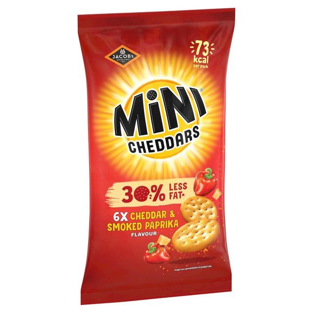 Mini Cheddars 30% Less fat Cheddar &amp;amp; Paprika Multipack   6 per pack